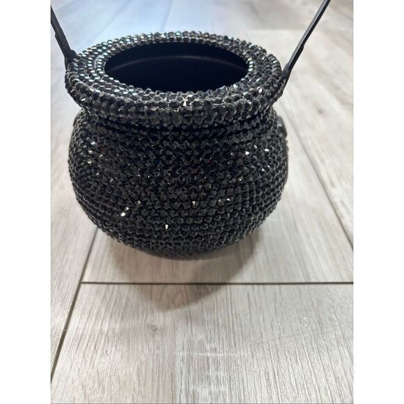 Black Diamond Bling Pumpkin And Cauldron Halloween Decorations - Picture 7 of 10